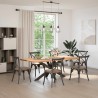 Pied de table à manger en forme d'araignée noir 150 x 78 x (72-73) cm en acier 