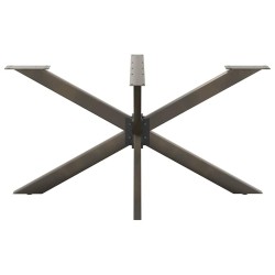 Pied de table à manger en forme d'araignée noir 150 x 78 x (72-73) cm en acier 