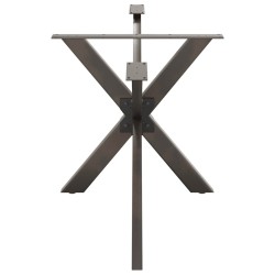Pied de table à manger en forme d'araignée noir 150 x 78 x (72-73) cm en acier 