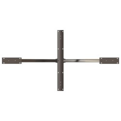 Pied de table à manger en forme d'araignée noir 150 x 78 x (72-73) cm en acier 
