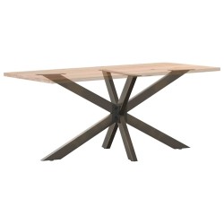 Pied de table à manger en forme d'araignée noir 150 x 78 x (72-73) cm en acier 