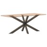 Pied de table à manger en forme d'araignée noir 150 x 78 x (72-73) cm en acier 