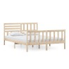 Cadre de lit sans matelas bois massif 