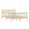 Cadre de lit sans matelas bois massif 