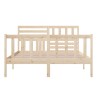 Cadre de lit sans matelas bois massif 