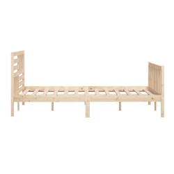 Cadre de lit sans matelas bois massif 