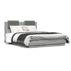 Cadre de lit sans matelas sonoma gris 120x190 cm 