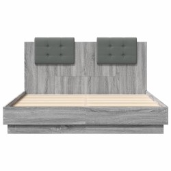 Cadre de lit sans matelas sonoma gris 120x190 cm 