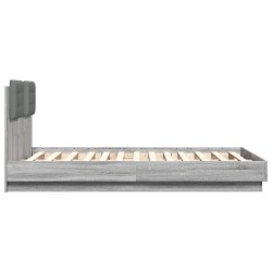 Cadre de lit sans matelas sonoma gris 120x190 cm 