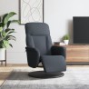 Fauteuil inclinable avec repose-pied gris foncé velours 
