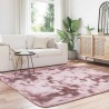 Tapis Shaggy à poils longs NAVARRA rose poudré 200x200 cm 