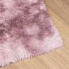 Tapis Shaggy à poils longs NAVARRA rose poudré 200x200 cm 