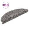 Tapis d'escalier 10 pcs 56x17x3 cm Gris 