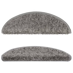 Tapis d'escalier 10 pcs 56x17x3 cm Gris 
