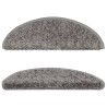 Tapis d'escalier 10 pcs 56x17x3 cm Gris 