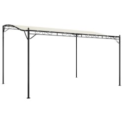 Auvent crème 4x3 m 180 g/m² tissu et acier 