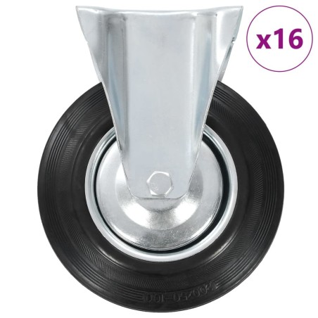 16 pcs Roulettes fixes 200 mm 