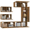 Ensemble de meubles TV 6 pcs Chêne fumé Bois d'ingénierie 
