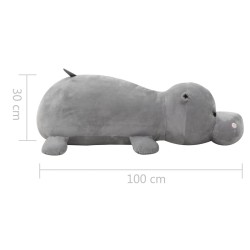 hippopotame en peluche Gris 