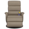 Fauteuil inclinable de massage repose-pieds cappuccino 