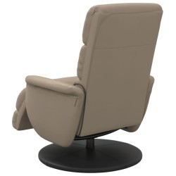 Fauteuil inclinable de massage repose-pieds cappuccino 
