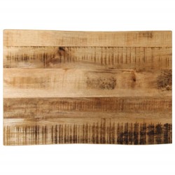 Dessus de table bord vivant 60x40x3,8 cm bois de manguier brut 