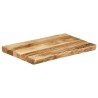 Dessus de table bord vivant 60x40x3,8 cm bois de manguier brut 