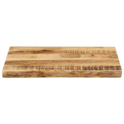 Dessus de table bord vivant 60x40x3,8 cm bois de manguier brut 