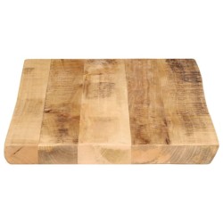 Dessus de table bord vivant 60x40x3,8 cm bois de manguier brut 