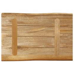 Dessus de table bord vivant 60x40x3,8 cm bois de manguier brut 