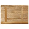 Dessus de table bord vivant 60x40x3,8 cm bois de manguier brut 