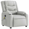 Fauteuil de massage inclinable gris nuage tissu 