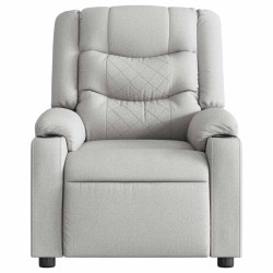 Fauteuil de massage inclinable gris nuage tissu 
