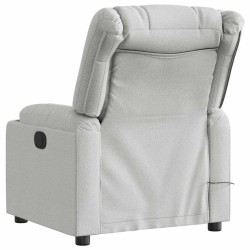 Fauteuil de massage inclinable gris nuage tissu 