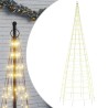Sapin de Noël à LED sur mât de drapeau 550 LED blanc 300 cm 