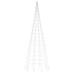 Sapin de Noël à LED sur mât de drapeau 550 LED blanc 300 cm 