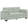 Canapé causeuse gris clair 140 cm velours 