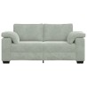 Canapé causeuse gris clair 140 cm velours 