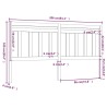 Tête de lit Marron miel 206x4x100 cm Bois massif de pin 