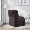Fauteuil inclinable Marron foncé Tissu 