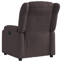 Fauteuil inclinable Marron foncé Tissu 