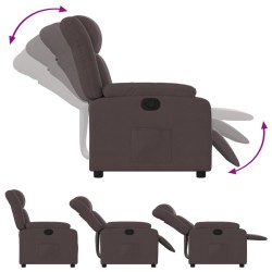 Fauteuil inclinable Marron foncé Tissu 