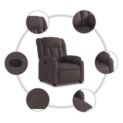 Fauteuil inclinable Marron foncé Tissu 