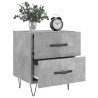Table de chevet gris béton 40x35x47,5 cm bois d’ingénierie 