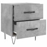 Table de chevet gris béton 40x35x47,5 cm bois d’ingénierie 
