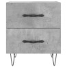 Table de chevet gris béton 40x35x47,5 cm bois d’ingénierie 