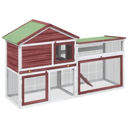 Clapier moka 185,5x60,5x109,5 cm bois de pin massif 