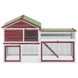 Clapier moka 185,5x60,5x109,5 cm bois de pin massif 
