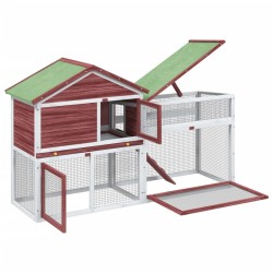 Clapier moka 185,5x60,5x109,5 cm bois de pin massif 