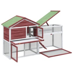 Clapier moka 185,5x60,5x109,5 cm bois de pin massif 